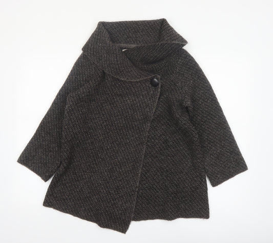 Max Studio Womens Grey Medium Chunky Knit Cardigan