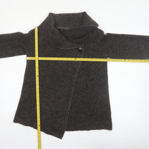 Max Studio Womens Grey Medium Chunky Knit Cardigan