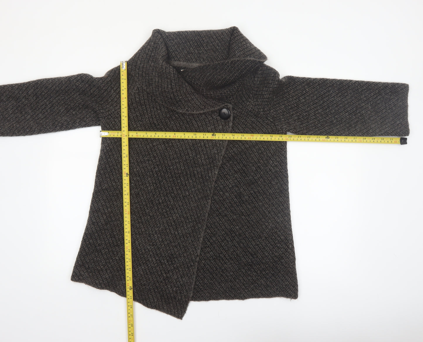 Max Studio Womens Grey Medium Chunky Knit Cardigan