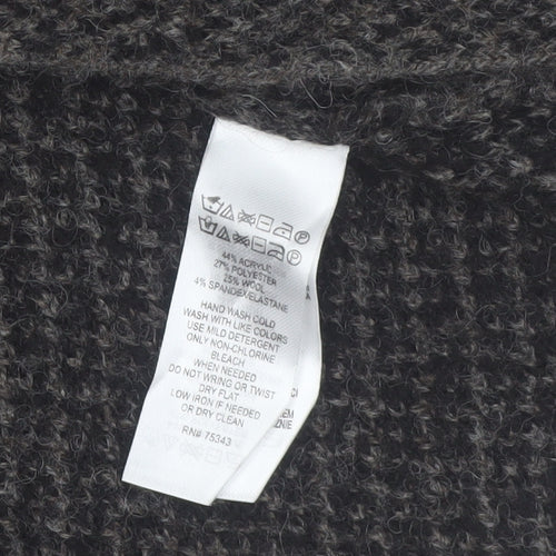 Max Studio Womens Grey Medium Chunky Knit Cardigan