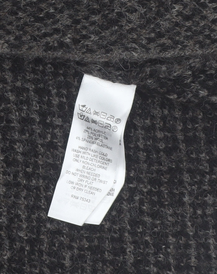 Max Studio Womens Grey Medium Chunky Knit Cardigan