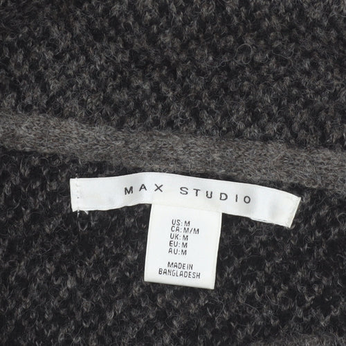 Max Studio Womens Grey Medium Chunky Knit Cardigan