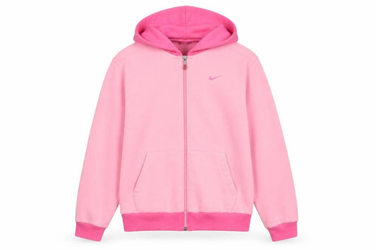 Nike Girls Pink Full Zip Hoodie XL 16 Years Fleece Casual Sportswear