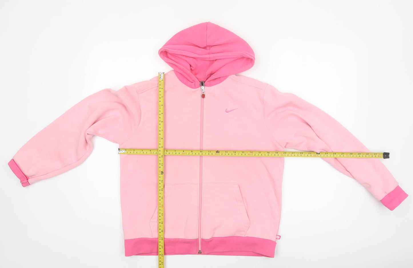 Nike Girls Pink Full Zip Hoodie XL 16 Years Fleece Casual Sportswear