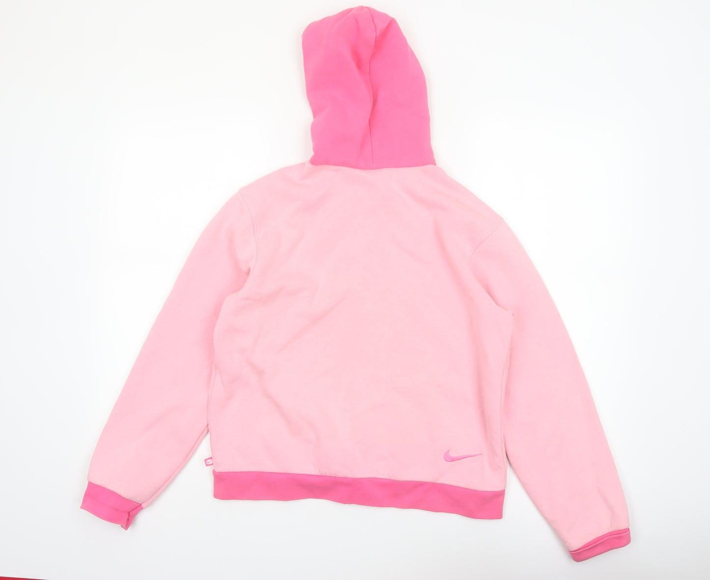 Nike Girls Pink Full Zip Hoodie XL 16 Years Fleece Casual Sportswear