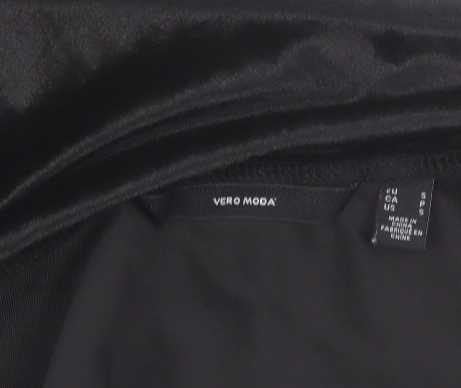Vero Moda Women’s Black One Shoulder Velvet Long Sleeve Blouse Size S