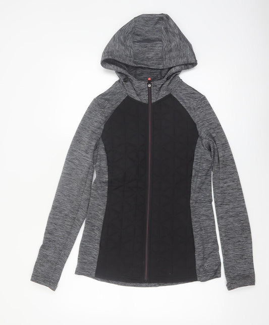 Dunnes Stores Performance Sport Women's Grey Black XS Full Zip Hoodie