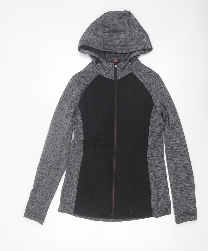 Dunnes Stores Performance Sport Women's Grey Black XS Full Zip Hoodie