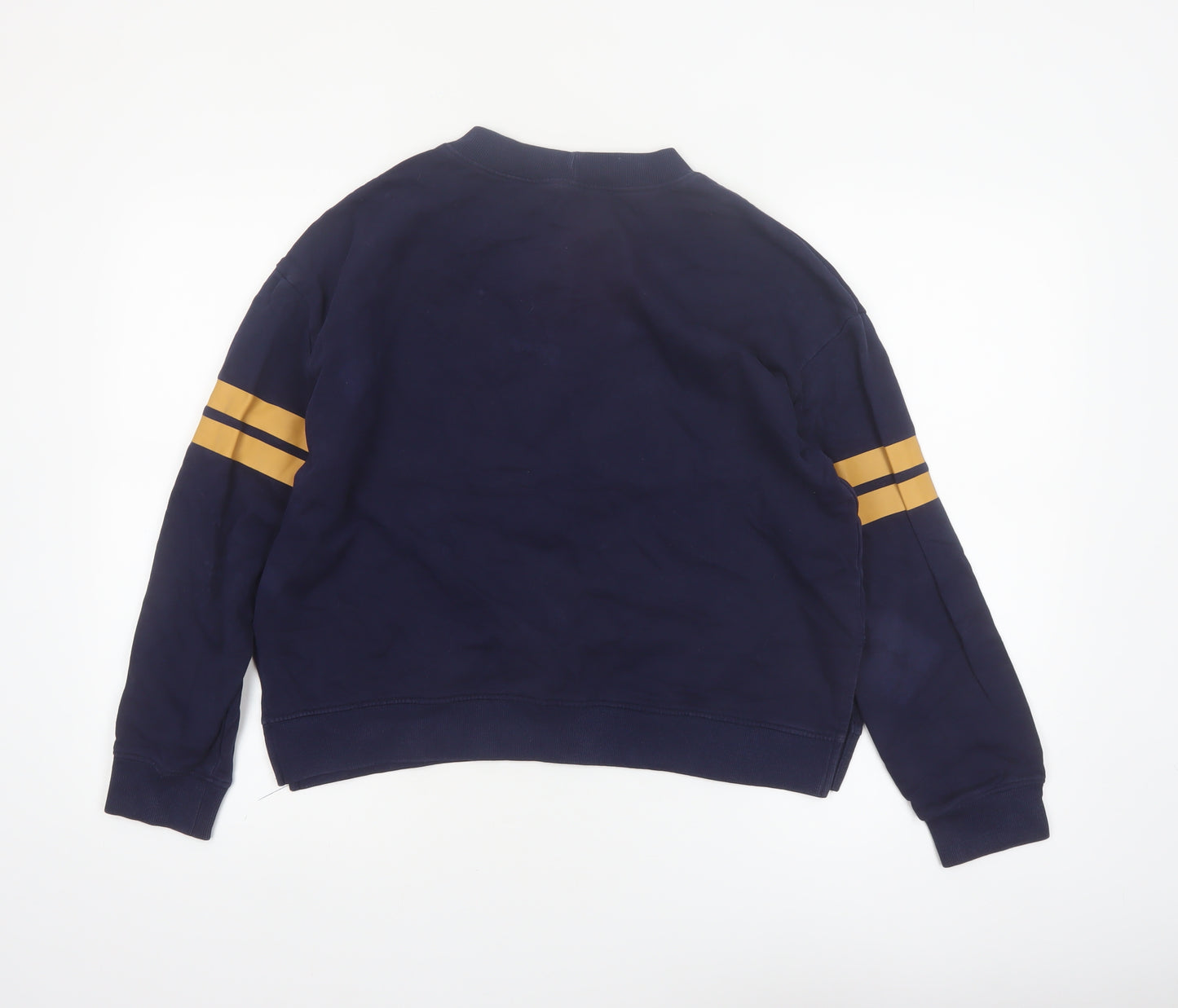 H&M Divided Women's Navy Blue Pullover Sweatshirt Size 12 'Power to the Girls'