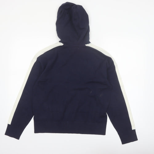Marks and Spencer Women's Blue Hooded Pullover Knit Jumper M