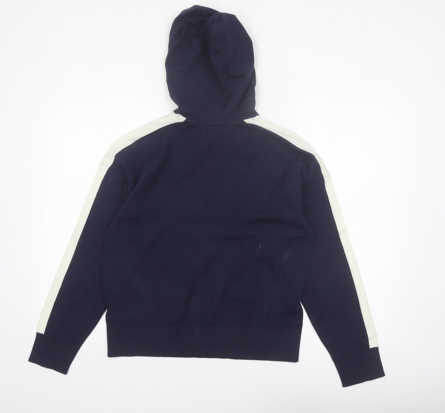 Marks and Spencer Women's Blue Hooded Pullover Knit Jumper M