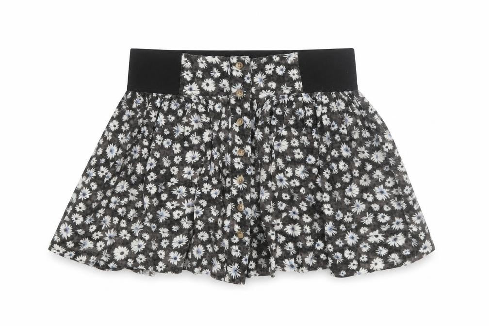 American Eagle Outfitters Women's Black Floral A-Line Mini Skirt Size S