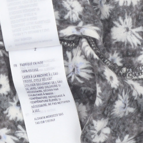 American Eagle Outfitters Women's Black Floral A-Line Mini Skirt Size S