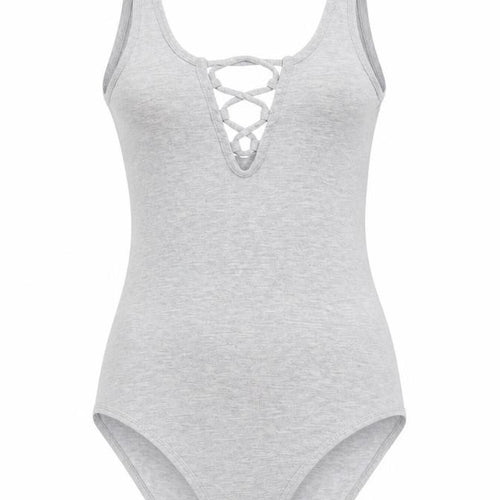 H&M Divided Women's Grey Lace Up Bodysuit XS