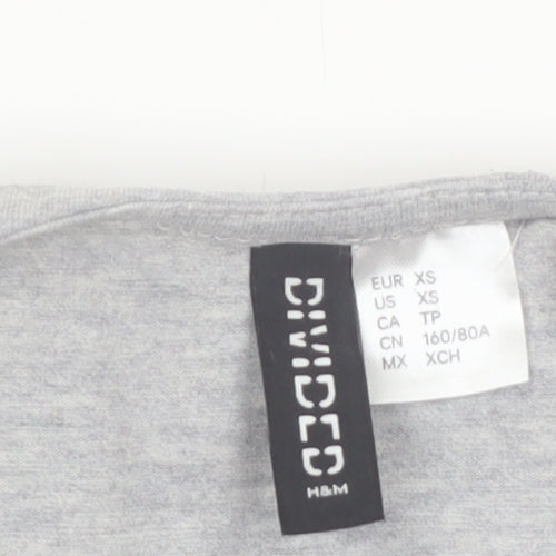 H&M Divided Women's Grey Lace Up Bodysuit XS