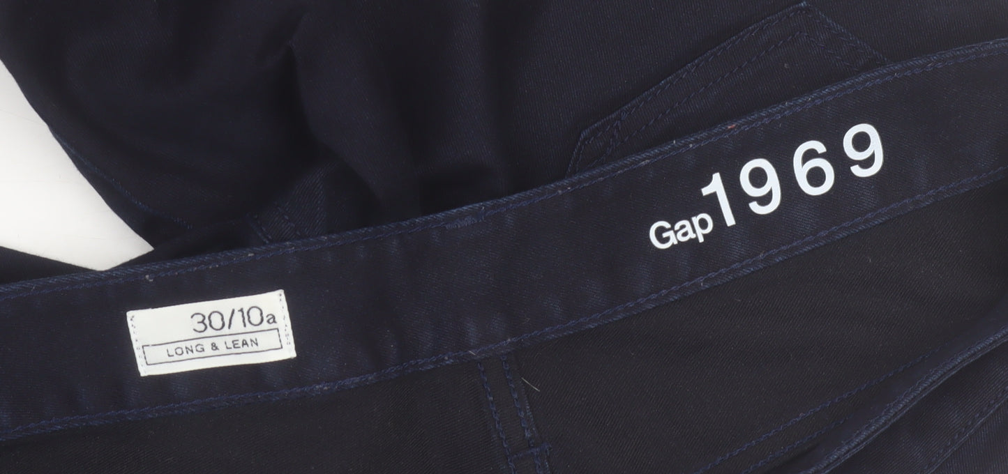 Gap 1969 Women's Blue Long & Lean Stretch Trousers Size 10