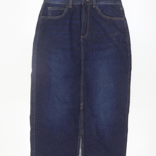 Dunnes Stores Women's Blue Denim Midi Pencil Skirt Size 8