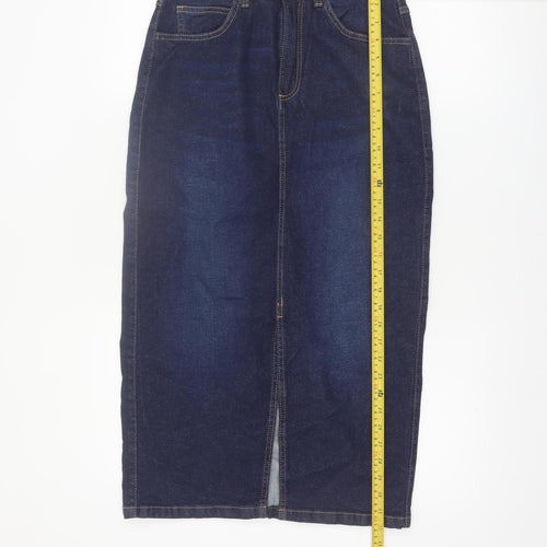Dunnes Stores Women's Blue Denim Midi Pencil Skirt Size 8