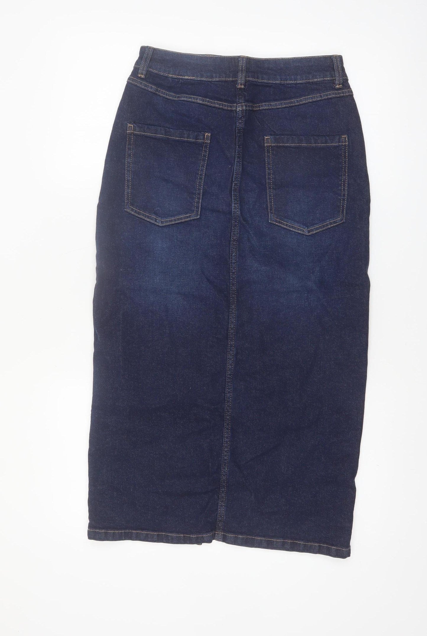 Dunnes Stores Women's Blue Denim Midi Pencil Skirt Size 8
