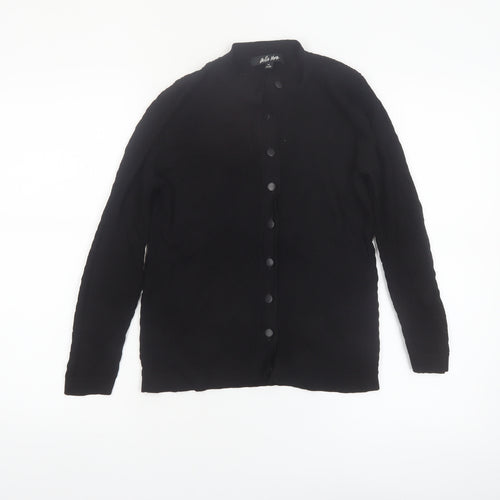 Belle Vere Women's Black Cotton Knit Cardigan Size 12