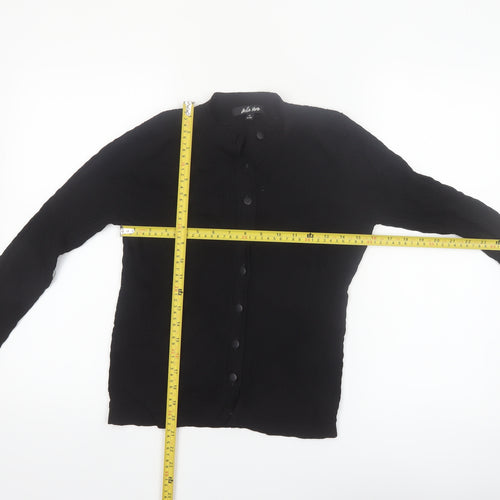 Belle Vere Women's Black Cotton Knit Cardigan Size 12