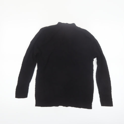 Belle Vere Women's Black Cotton Knit Cardigan Size 12