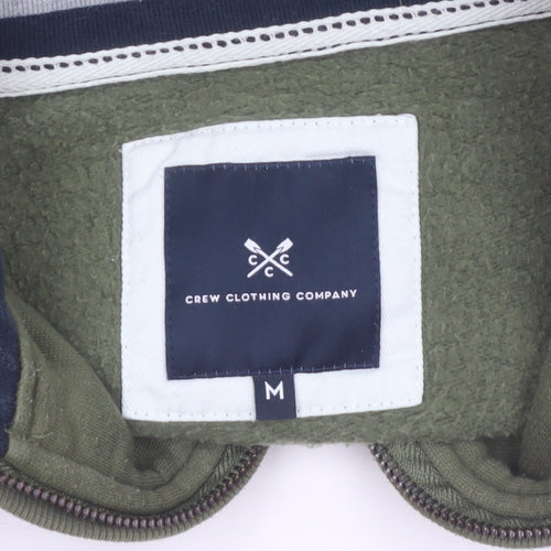 Crew Clothing Company Men's Green 1/4 Zip Sweatshirt M Regular Fit
