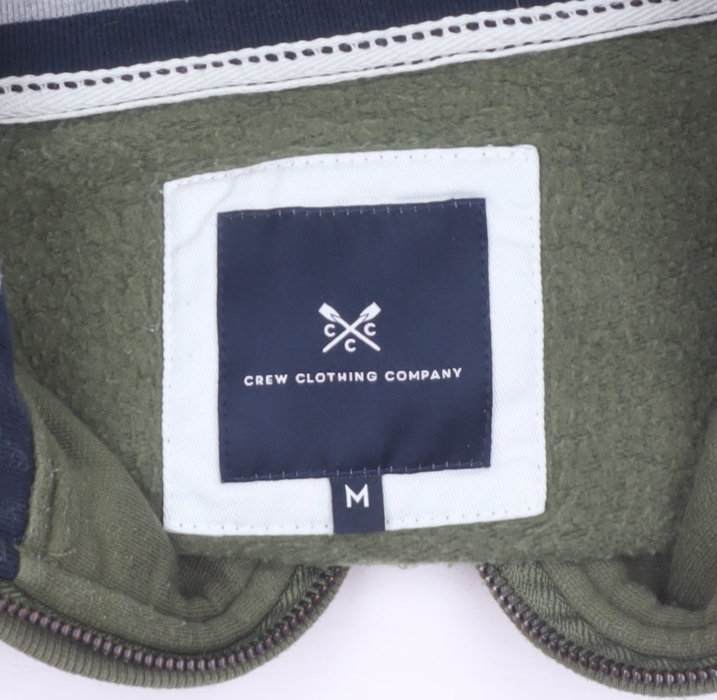 Crew Clothing Company Men's Green 1/4 Zip Sweatshirt M Regular Fit