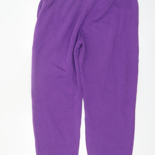 Nike Men's Purple Fleece Sweatpants L Regular Fit Logo Casual