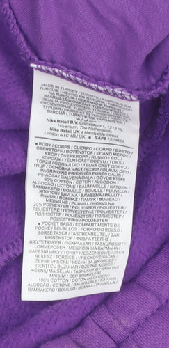 Nike Men's Purple Fleece Sweatpants L Regular Fit Logo Casual