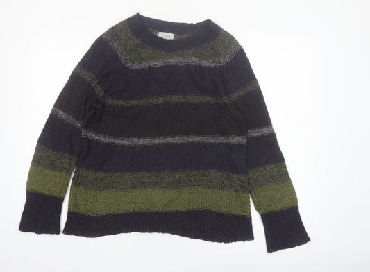 Jigsaw Women Multicoloured Striped Wool Blend Knit Jumper Size S