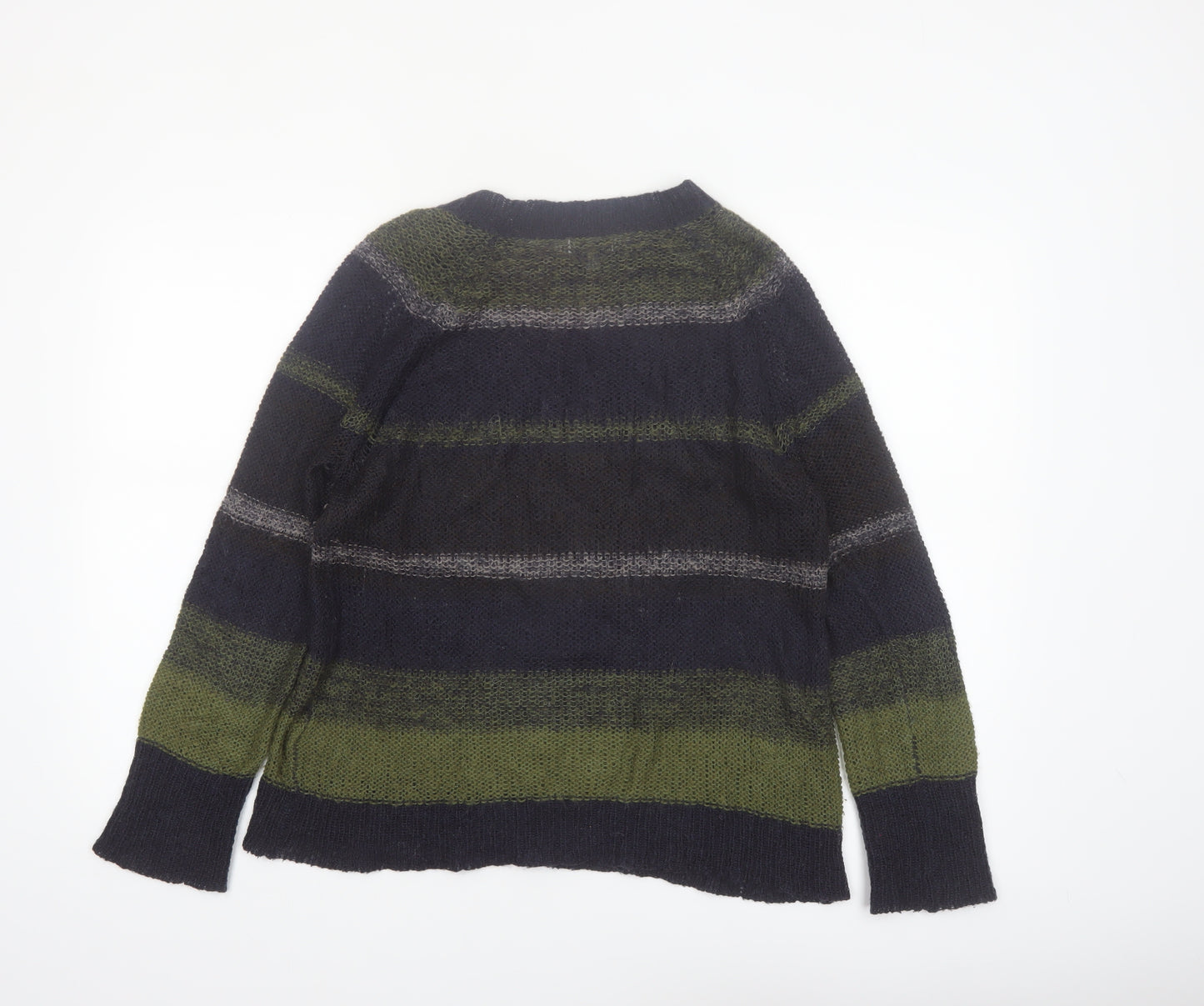 Jigsaw Women Multicoloured Striped Wool Blend Knit Jumper Size S