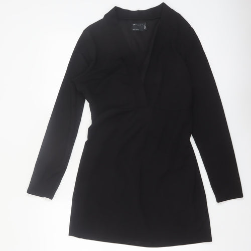 ASOS Design Women’s Black Wrap Dress Long Sleeve Size 18