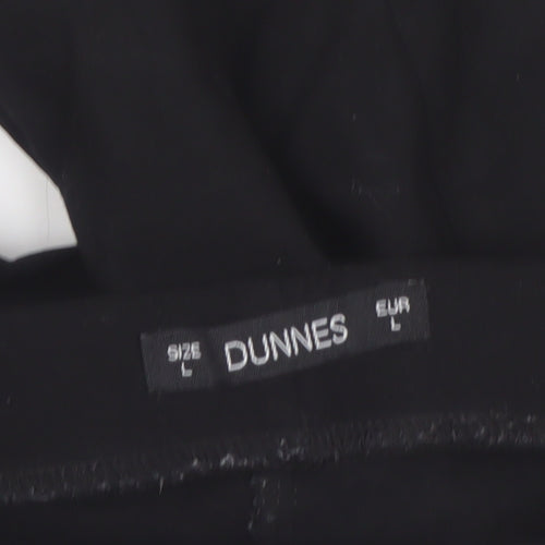Dunnes Women Black L Stretch Slim Leg Jersey Trousers