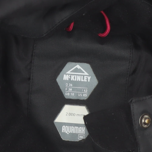 McKinley Womens Black XS Waterproof Hooded Ski Jacket
