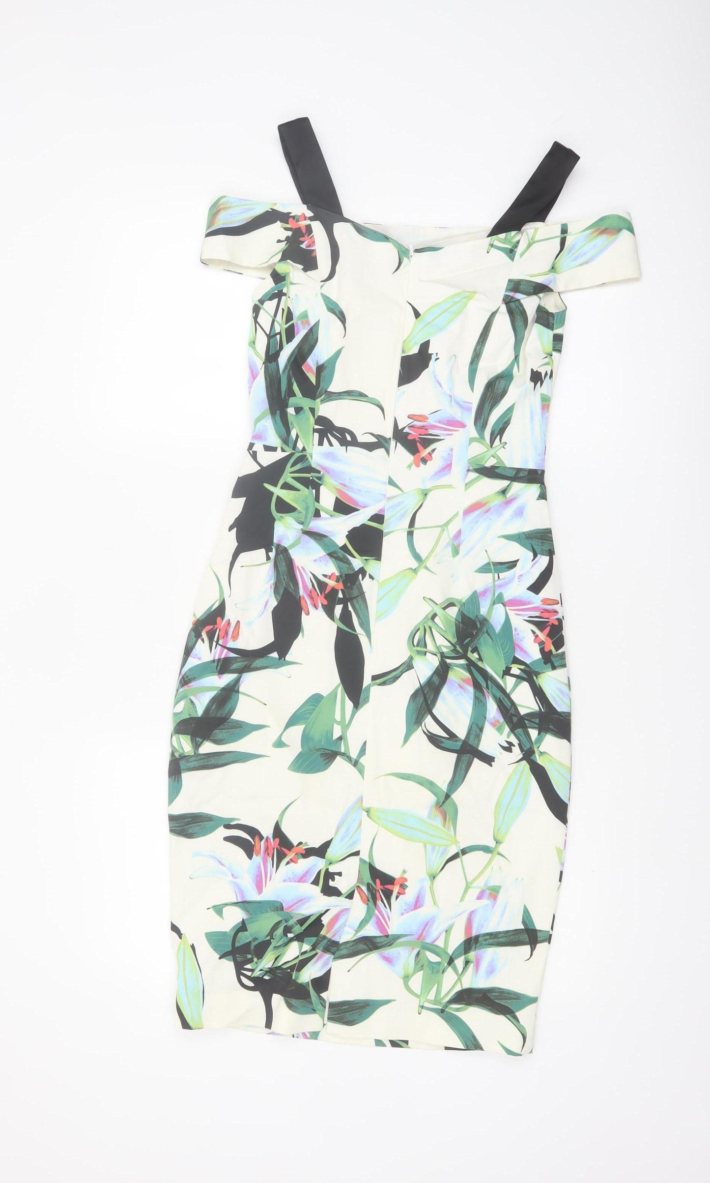 Karen Millen Women’s Multicoloured Floral Bodycon Dress UK 10