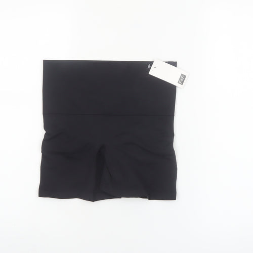 F&F Womens Black Biker Activewear Shorts L Slim Fit Stretch