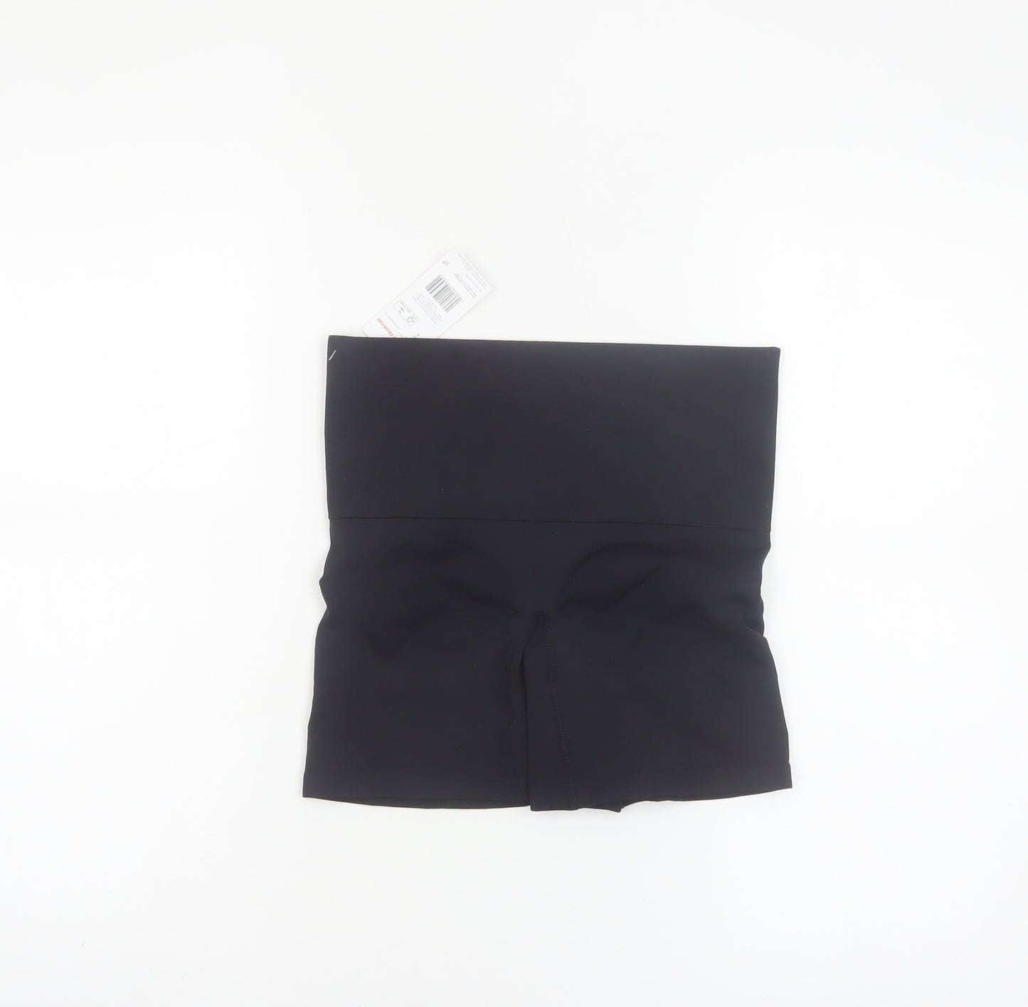 F&F Womens Black Biker Activewear Shorts L Slim Fit Stretch