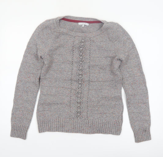 Marks and Spencer Per Una Women's Grey Size 10 Cable-Knit Jumper
