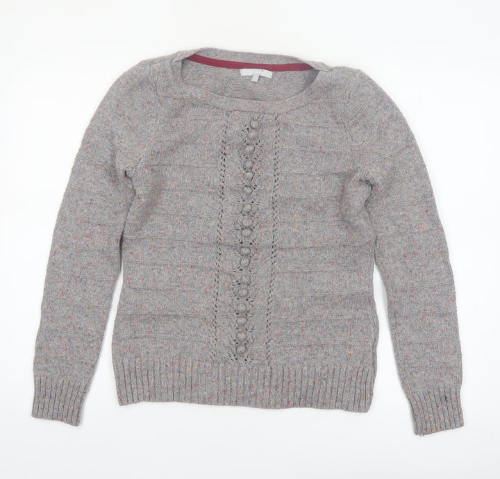 Marks and Spencer Per Una Women's Grey Size 10 Cable-Knit Jumper