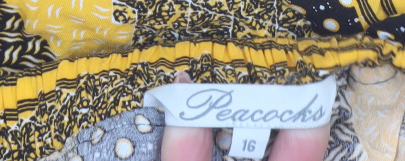 Peacocks Women’s Multicoloured Off Shoulder Bohemian Blouse Size 16