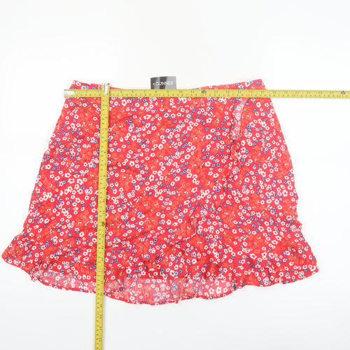 Dunnes Stores Red Floral A-Line Women’s Short Skirt Size 16