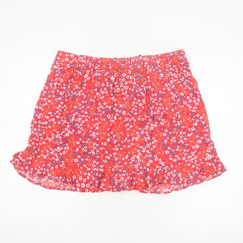 Dunnes Stores Red Floral A-Line Women’s Short Skirt Size 16