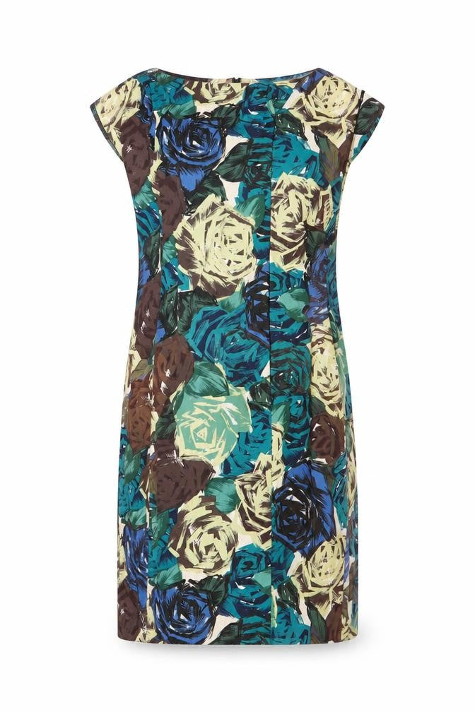 Front view of Coast Women's Multicoloured Floral Strapless Sheath Dress, size 8
