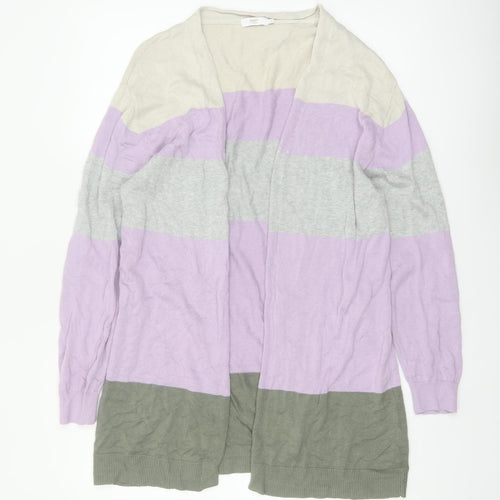 Cotton Traders Womens Multicoloured Striped Cardigan Size 14