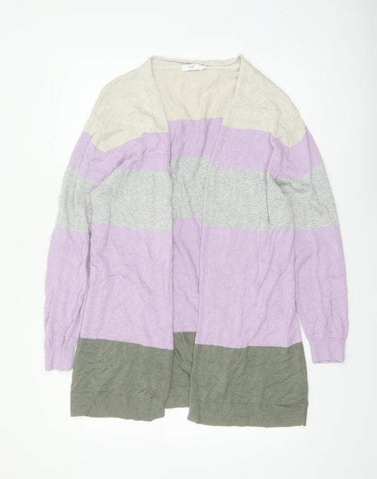 Cotton Traders Womens Multicoloured Striped Cardigan Size 14