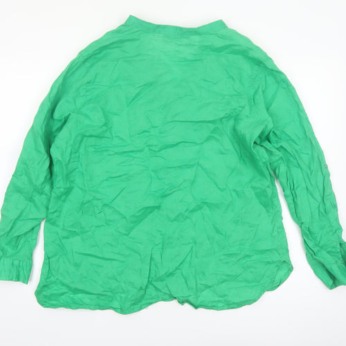Dunnes Women’s Green Linen Button-Up Shirt Size L