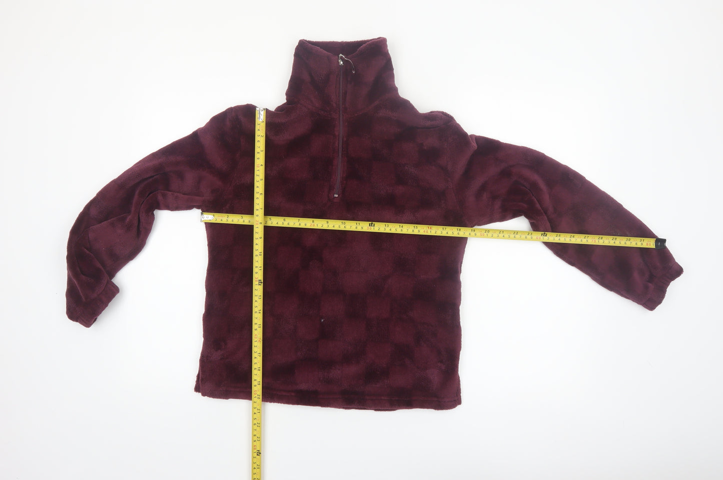 Jane and Bleecker Womens Burgundy Fleece Pyjama Set S Winter Warm Loungewear