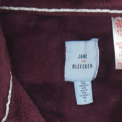 Jane and Bleecker Womens Burgundy Fleece Pyjama Set S Winter Warm Loungewear