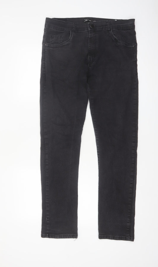 EXXO Men's Black Slim Skinny Jeans Size 44 Stretch Denim